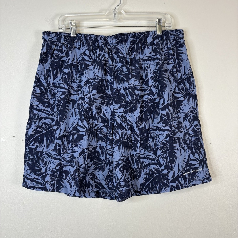 Columbia PFG‎ Men's Sz XL Blue Tropical Swim Trunks Omni-Shade Shorts Fishing